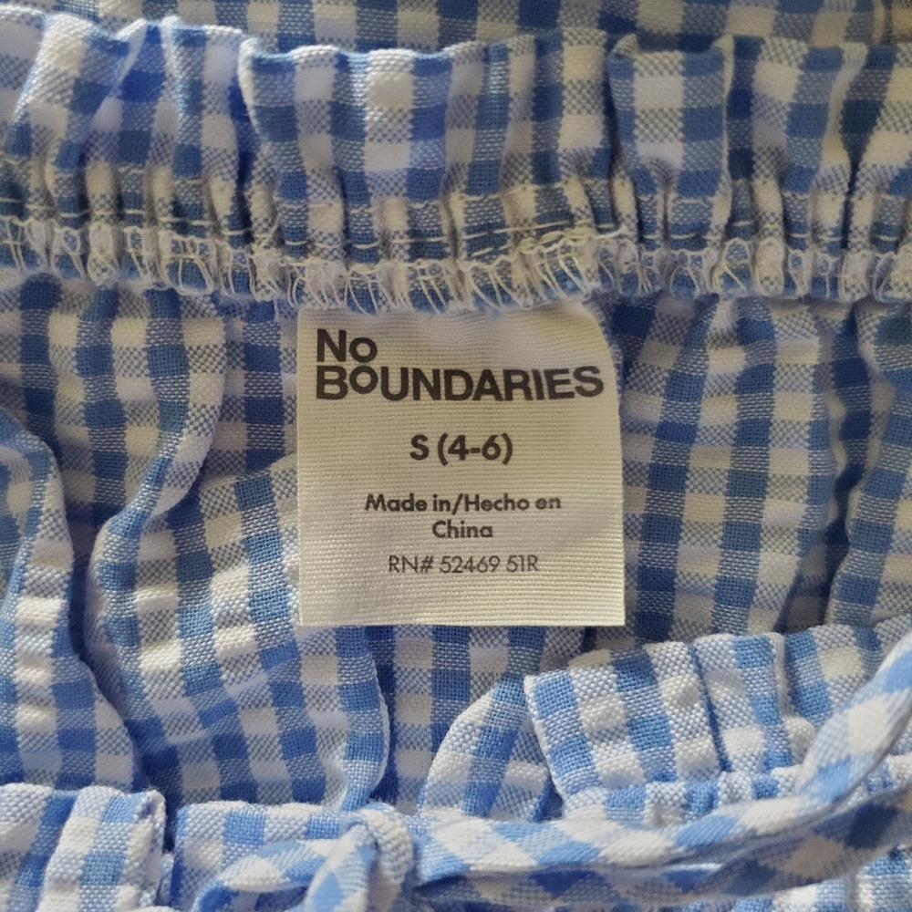 2 Piece S 4/6 Gingham Blue Skirt Set New - Picture 8 of 9